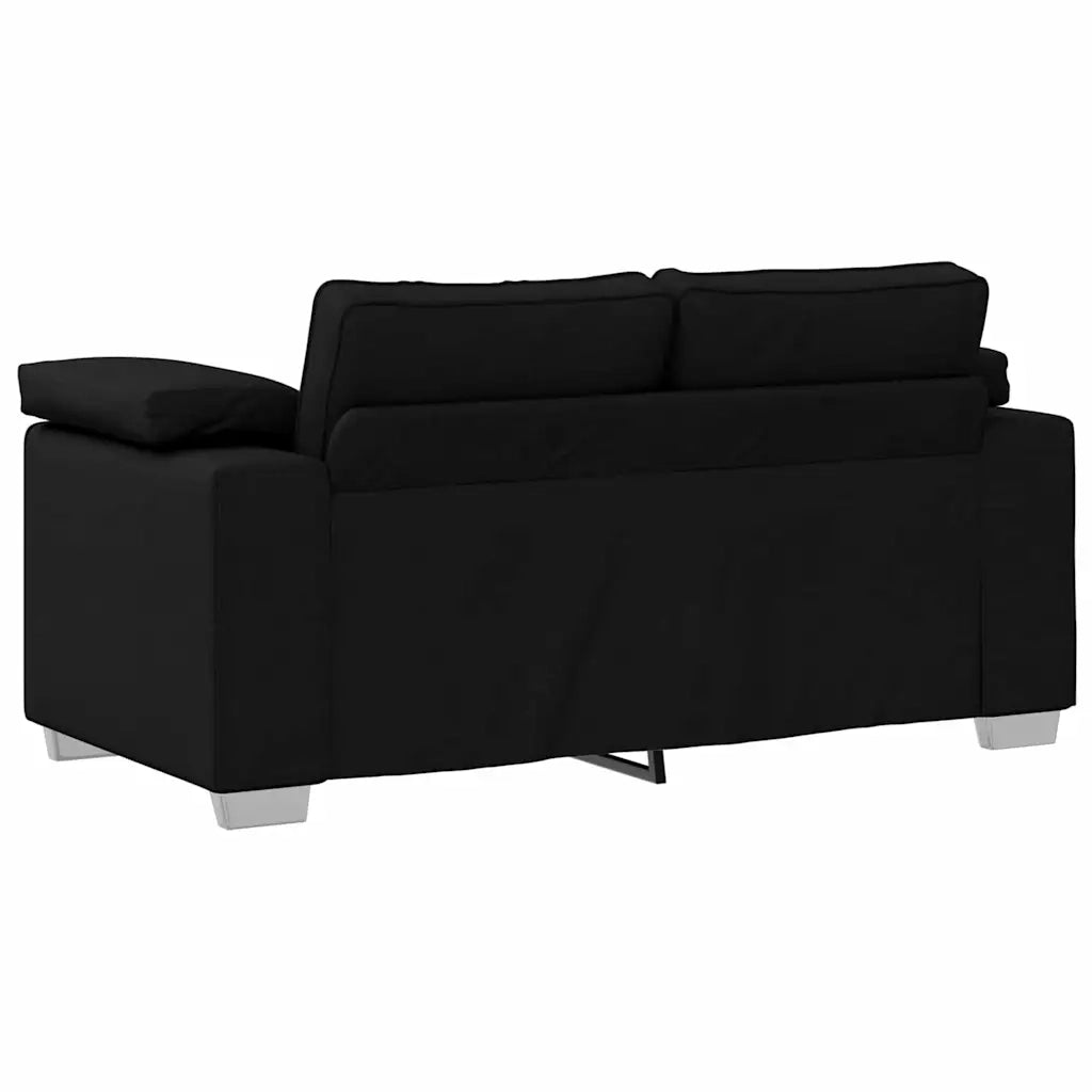 Divano a due posti Nero 160 cm Tessuto 4105219