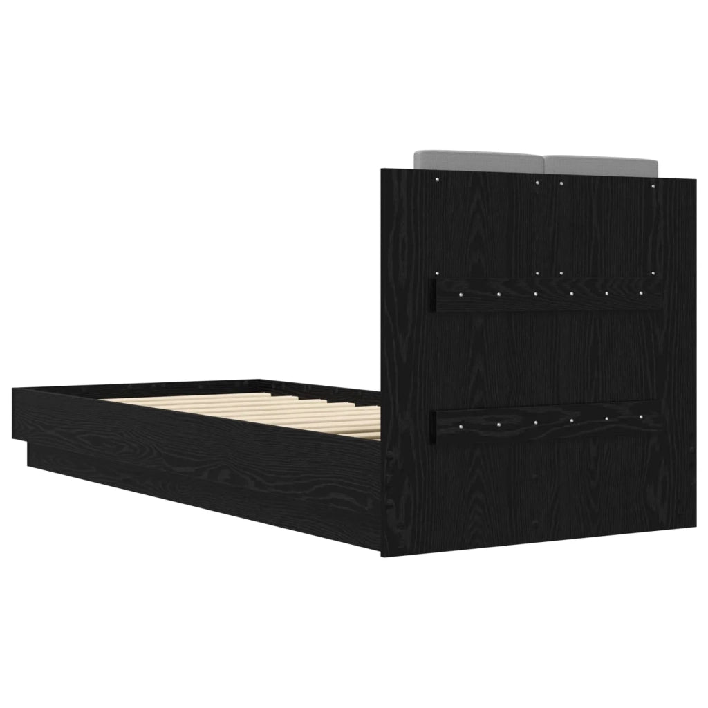 Struttura letto con testata Rovere Nero 80 x 200 cm 3429579