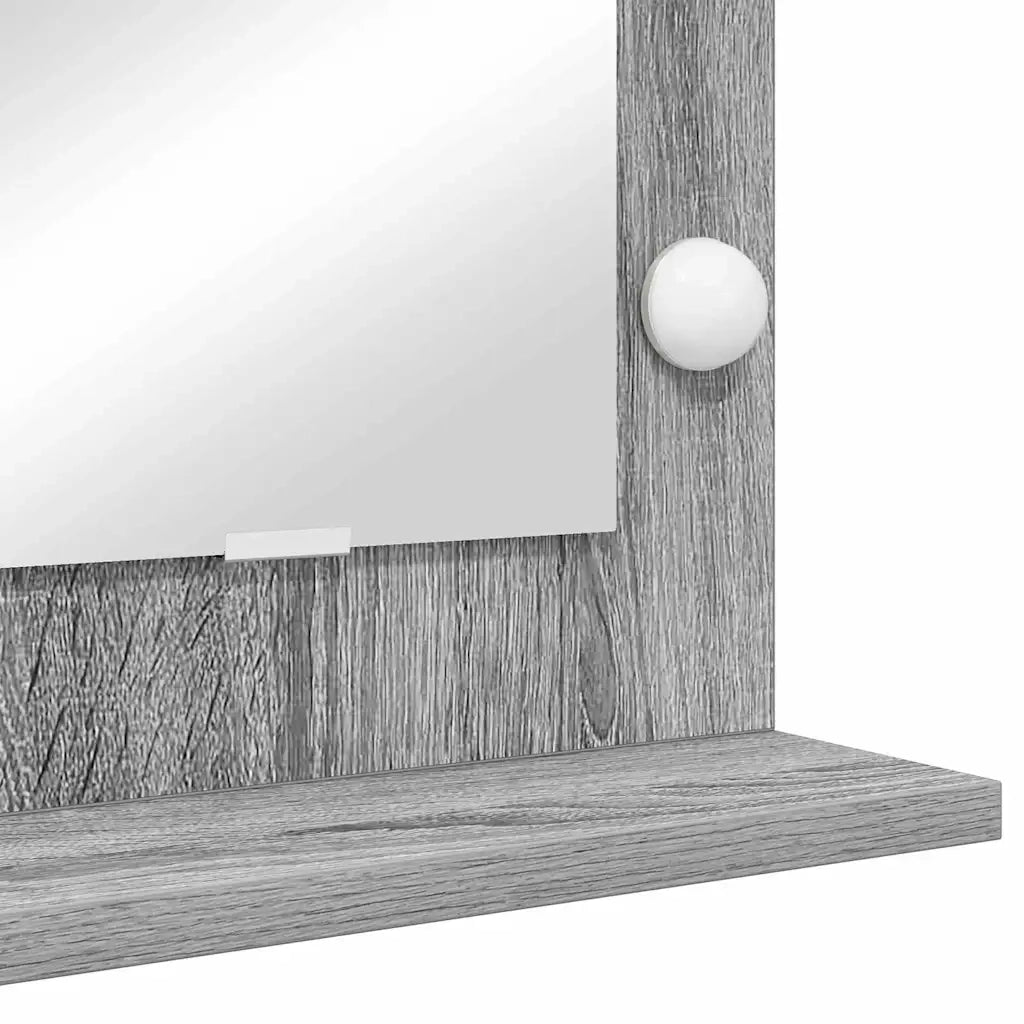 Specchio da Vanit¨¤ Rettangolare Grigio Sonoma 80 x 45 x 18 cm
