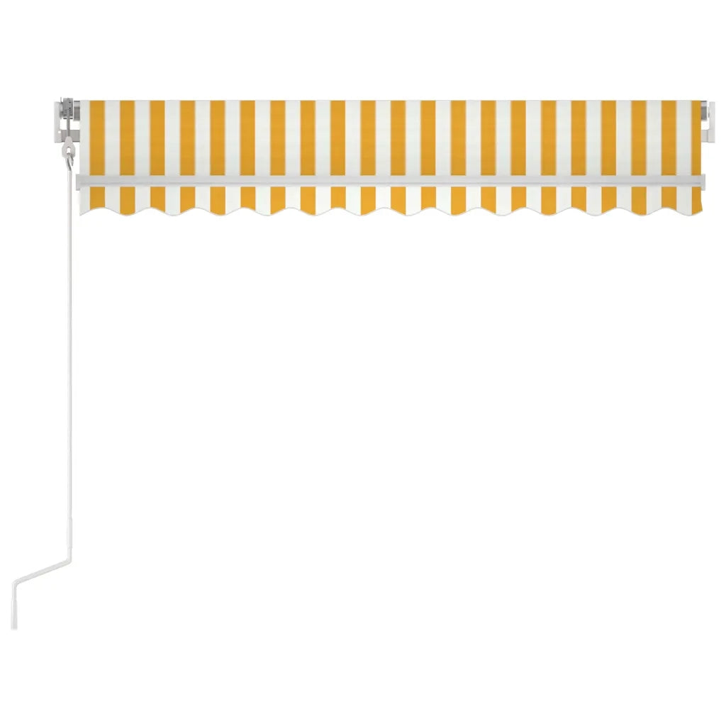Tenda da Sole Retrattile Automatica 300x250 cm Gialla e Bianca 3068868