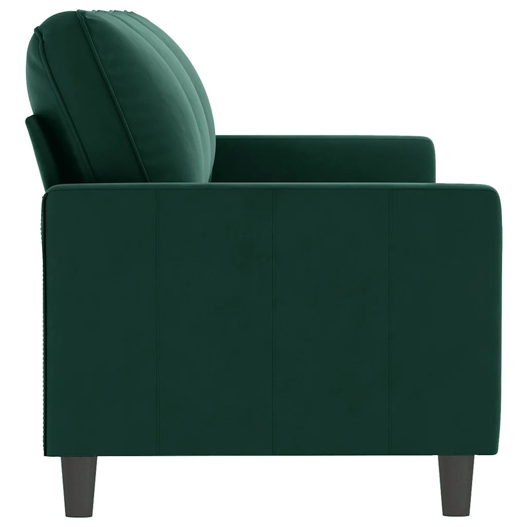 Divano a 3 Posti Verde Scuro 180 cm in Velluto 359211