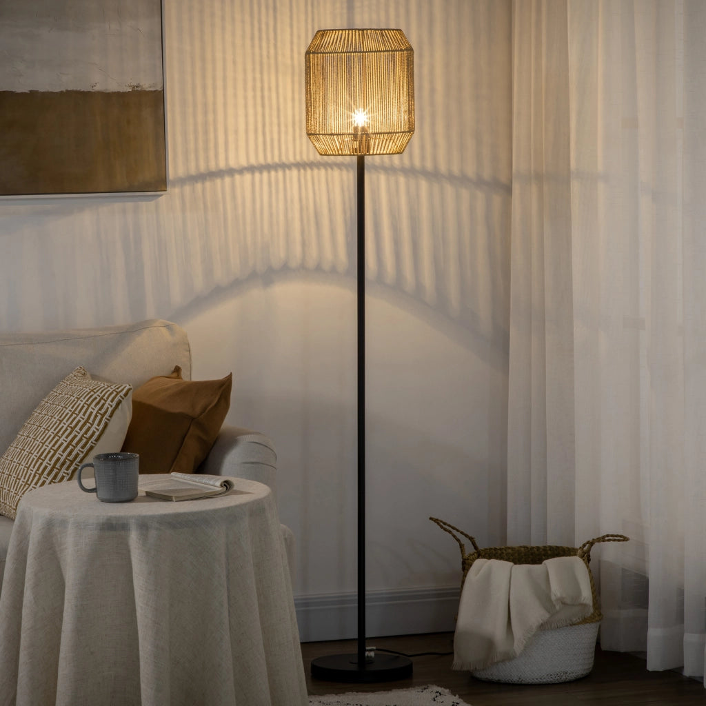 Lampada da terra con paralume in carta ¨C Minimal ¨C base E27, ? 26 x 164H cm