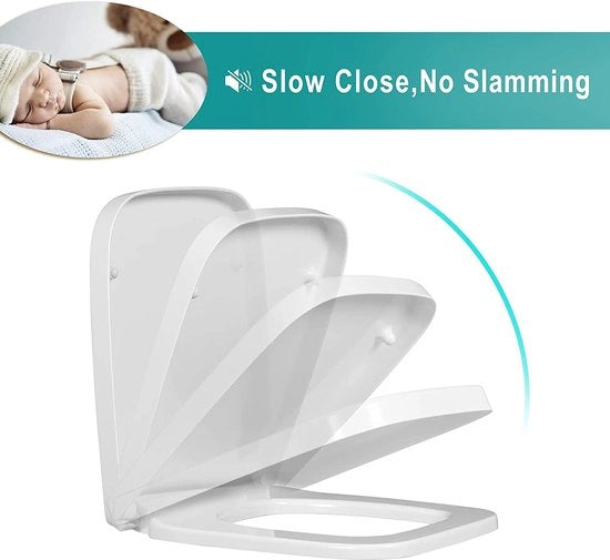 Toiletbril con Rilascio Rapido e Funzione Softclose - Bianco