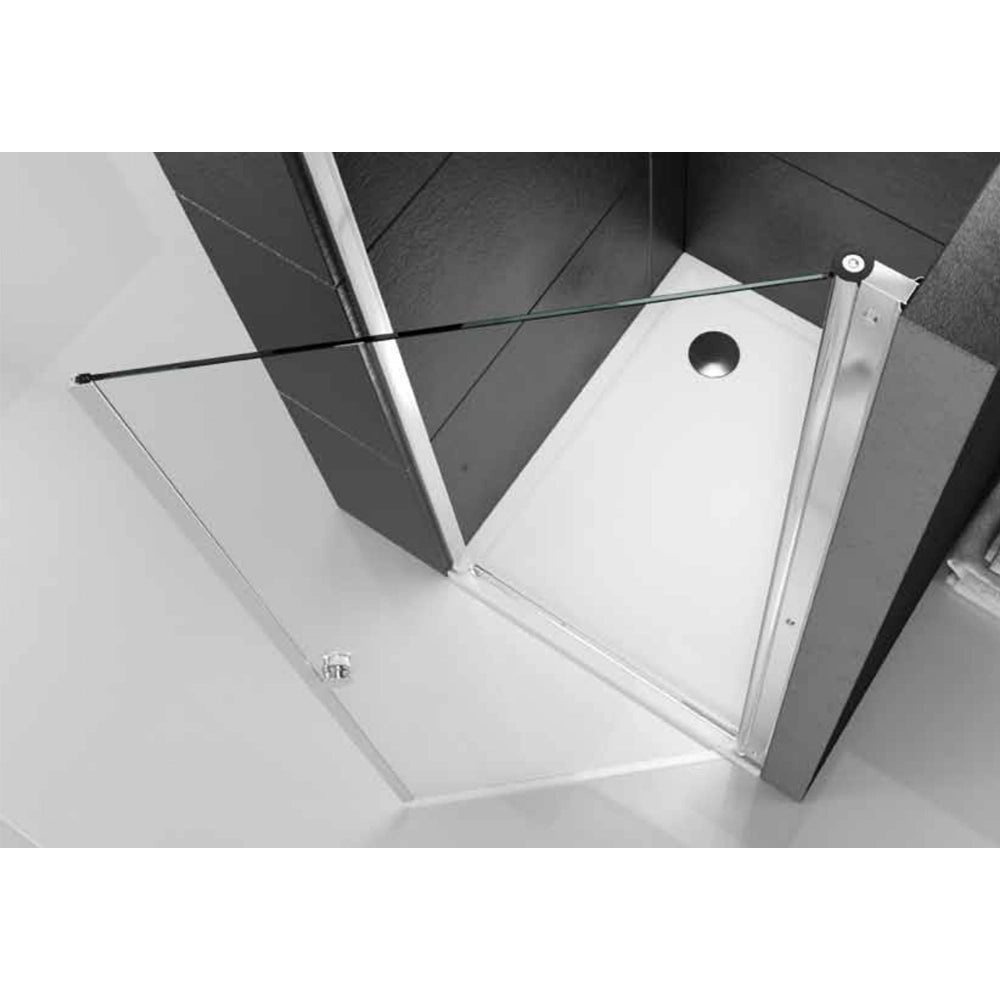 Porta doccia battente swing per nicchia cristallo temprato *** misure 67-70xh195 cm stampato, confezione 1