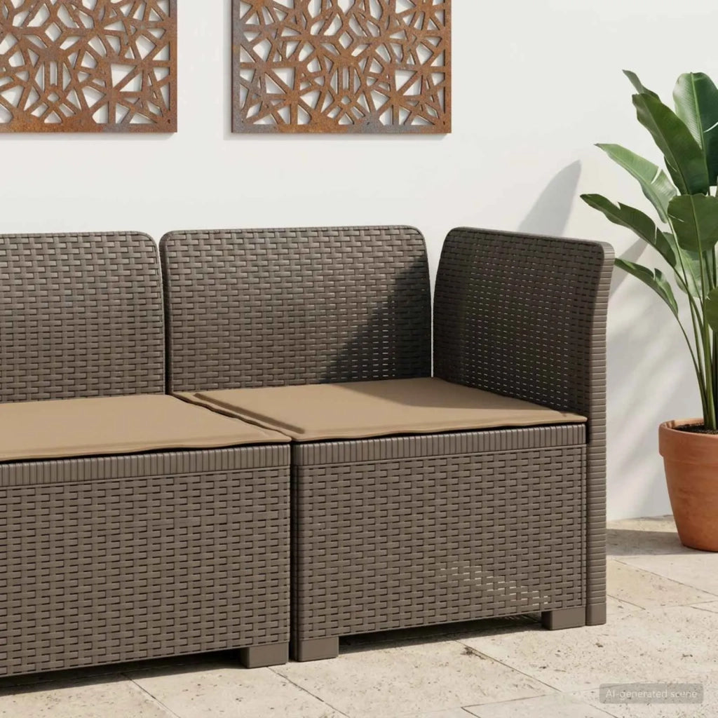 Divano da Giardino a 1 Posto con Cuscino Aspetto Rattan PP 8011830