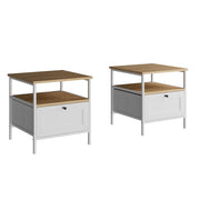 Vicco Comodino Bianco 45 x 47 cm Set di 2
