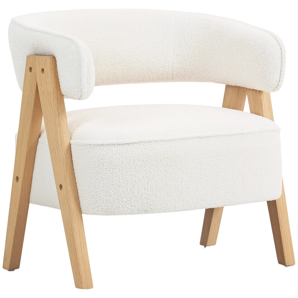 Poltrona relax in tessuto ¨C Minimal ¨C 70x64x71 cm, bianco