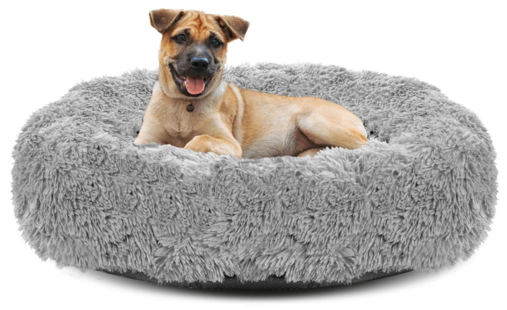 AIO FACTORY Letto per cani Shaggy XXL grigio chiaro da 120 cm