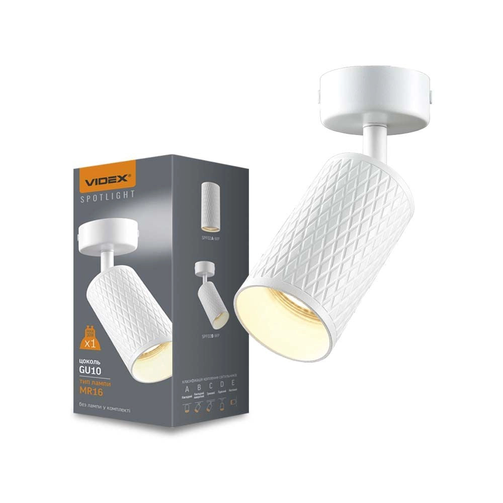 Spot orientabile bianco parete/soffitto GU10 Videx Grant