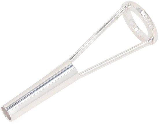 Apparecchio di allenamento per le labbra - Trainer per l'embouchure - Esercizio per la resistenza delle labbra - Materiale in rame con finitura argentata - Dimensioni 9x2,6 cm - Migliorata mobilità muscolare