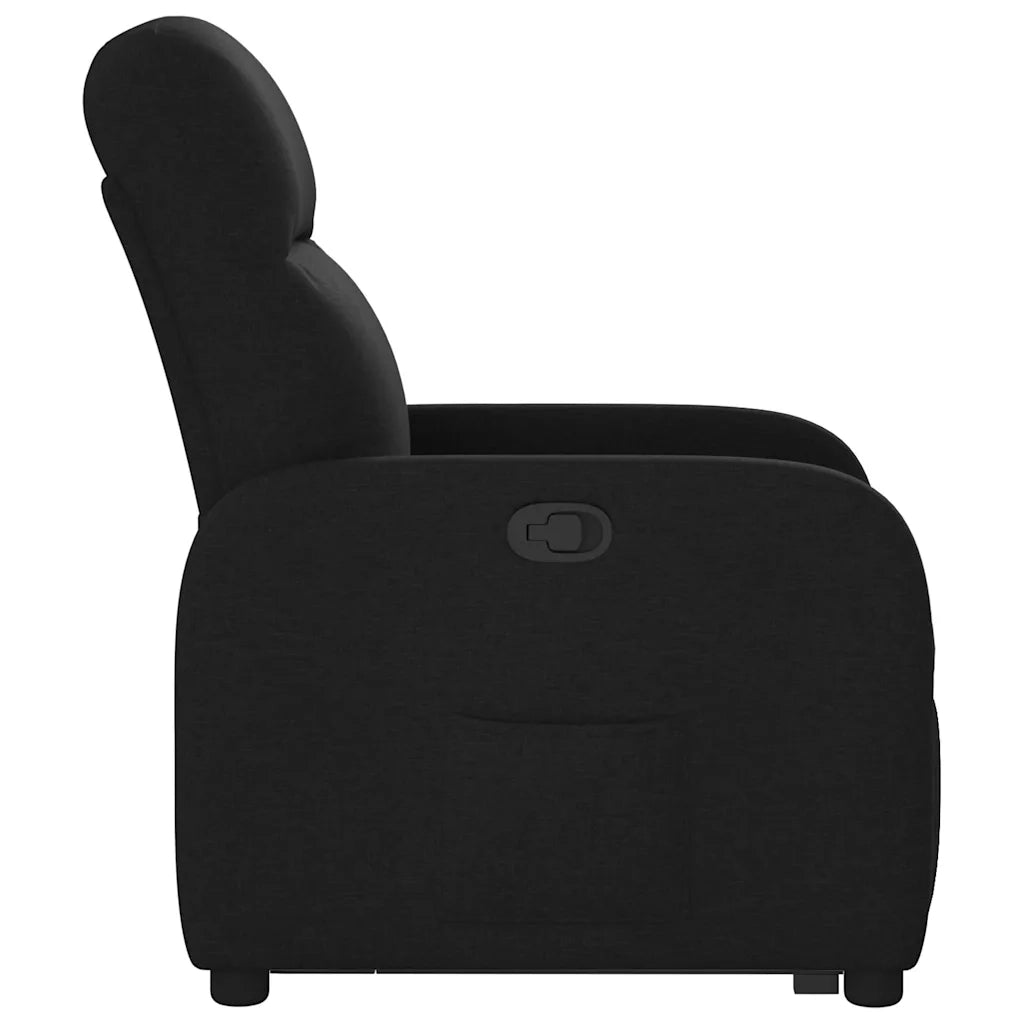 Poltrona Alzapersona Reclinabile Nera in Tessuto 3302974