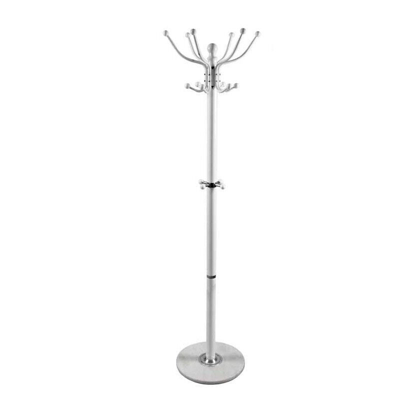 PORTA ABITI BIANCO IN ACCIAIO E BASE IN MARMO H 176 CM