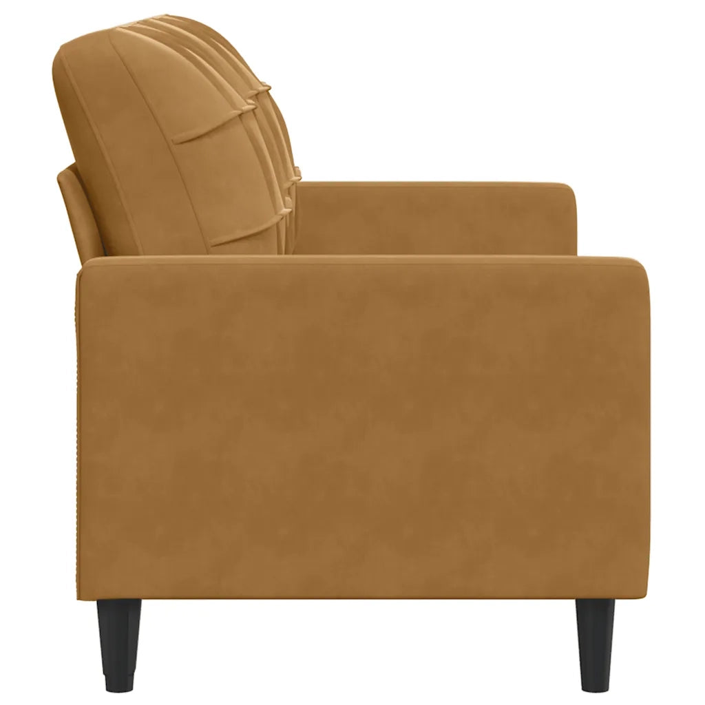 Divano | Divano da soggiorno | Sofa a 2 Posti Marrone 140 cm in Velluto