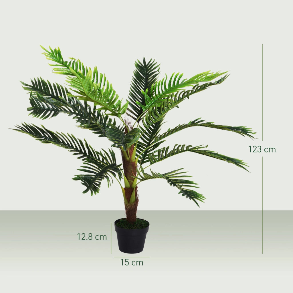 Palma Cycas Artificiale ¨C Minimal ¨C Verde 123cm con Vaso