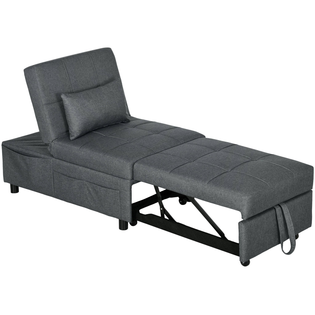 Divano letto reclinabile 2 posti ¨C Minimal ¨C Grigio