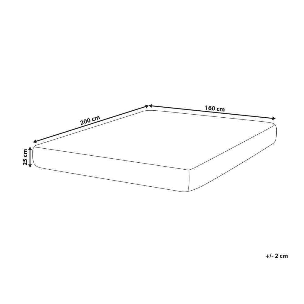 Materasso a molle insacchettate in lattice bianco e beige EU 160 x 200 cm duro con cerniera e rivestimento in poliestere rimovibile Accessori per la camera da letto