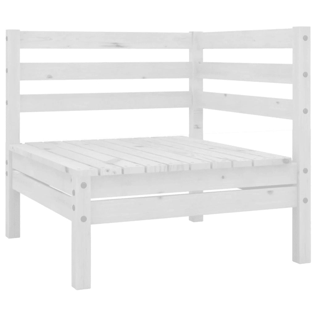 Set Salotto da Giardino 6 pz | Set di Mobili da Esterno in Legno Massello di Pino Bianco