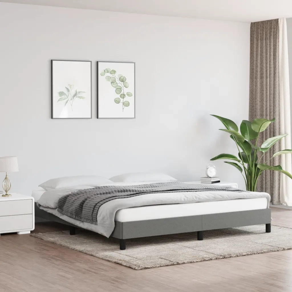 Giroletto senza Materasso Grigio Scuro 180x200 cm Tessuto 346737