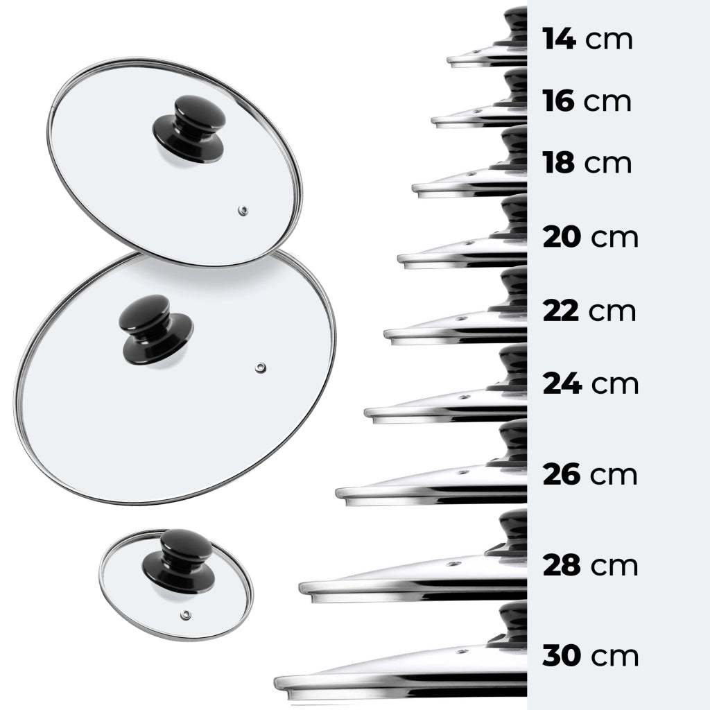 Coperchio in vetro KADAX da 16 cm, universale, resistente al calore, per pentole o padelle.