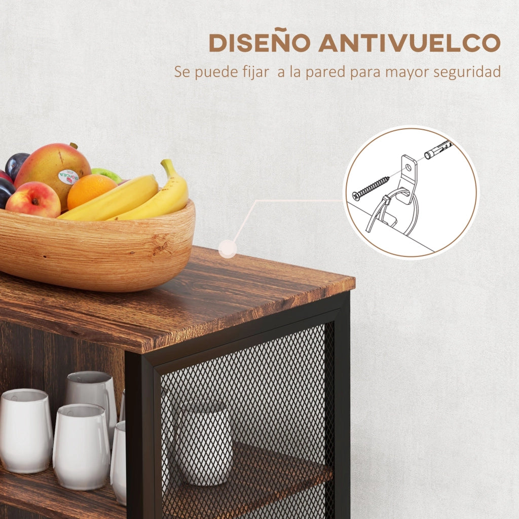 Tavolo da cucina con 6 ripiani ¨C Minimal ¨C 120x40x76 cm marrone