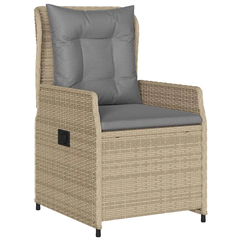 Set da Pranzo per Giardino 3 pcs Beige e Grigio Chiaro