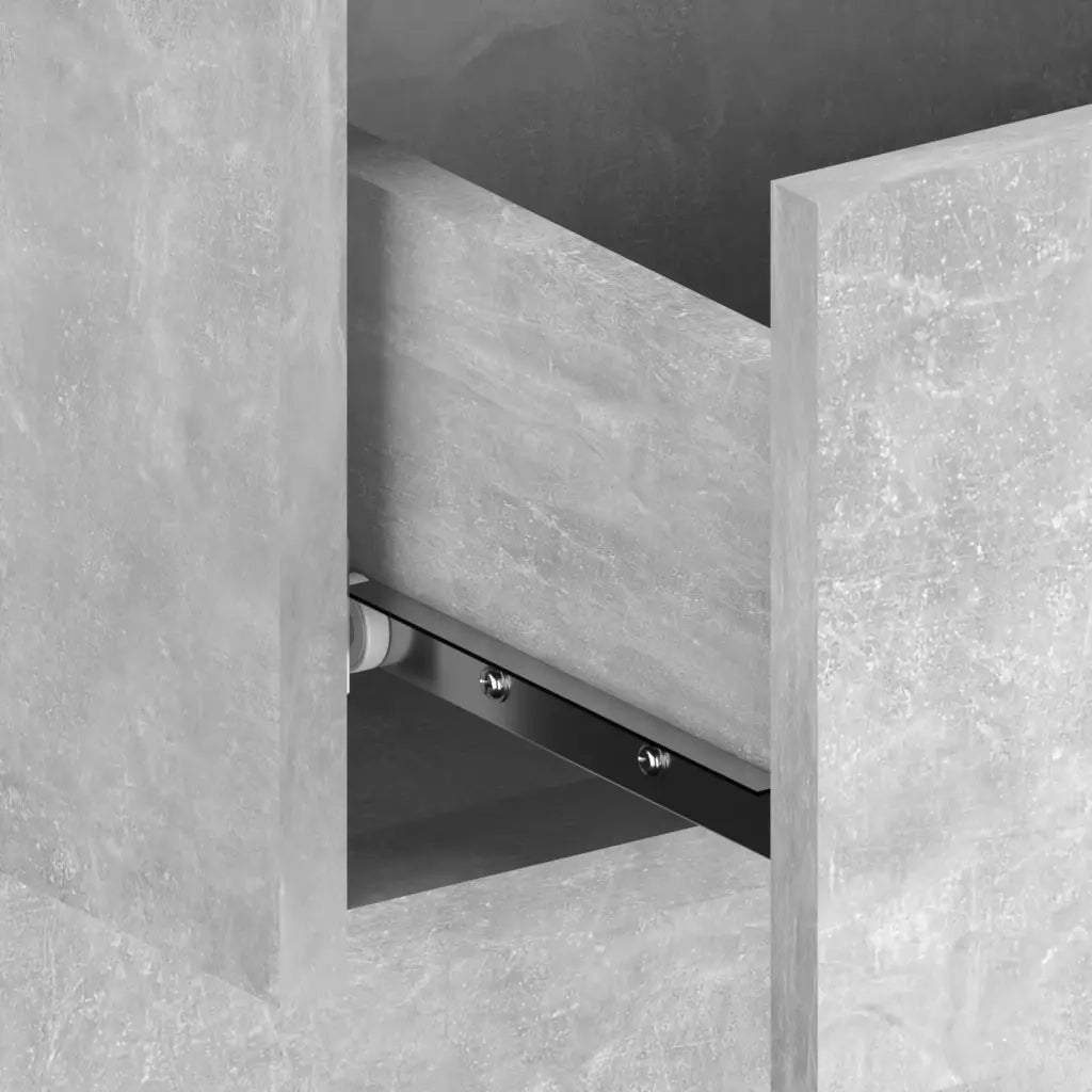Comodini a Muro 2 pz Grigio Cemento 810980
