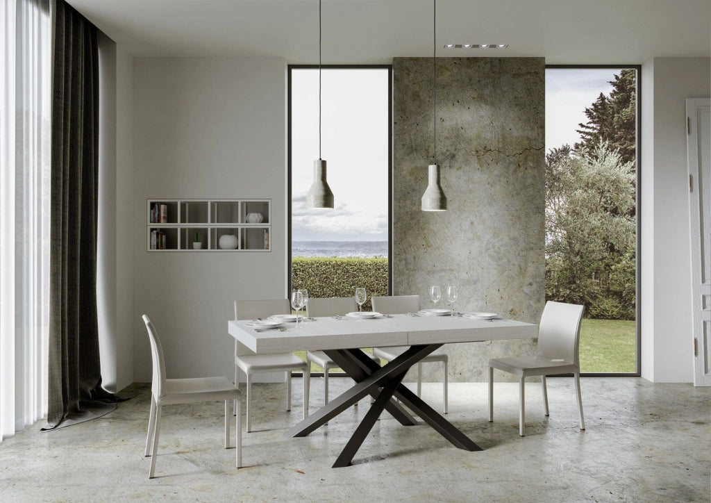 Tavolo Allungabile 180-440x90x77 cm Volantis Bianco Frassino