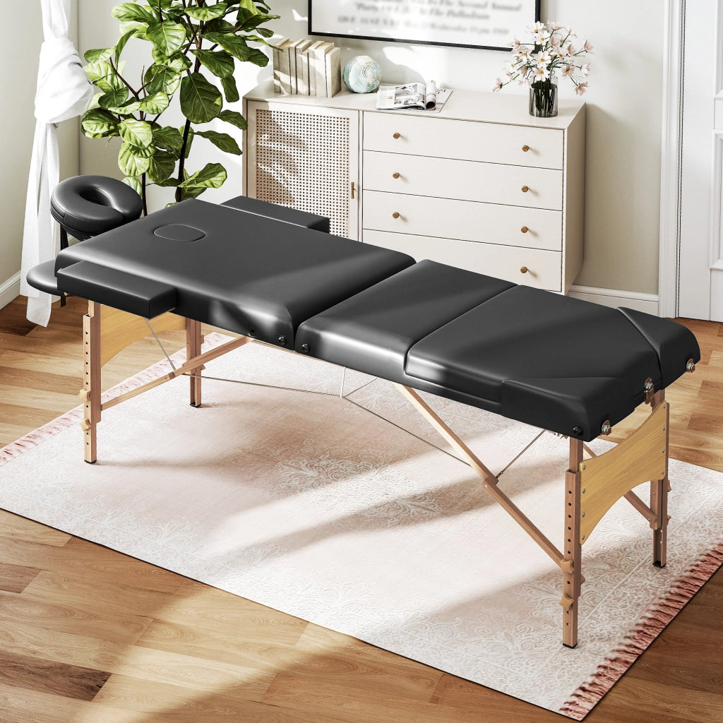 Letto singolo in legno con testiera imbottita e braccioli ¨C Minimal ¨C 215x60x62-89 cm nero