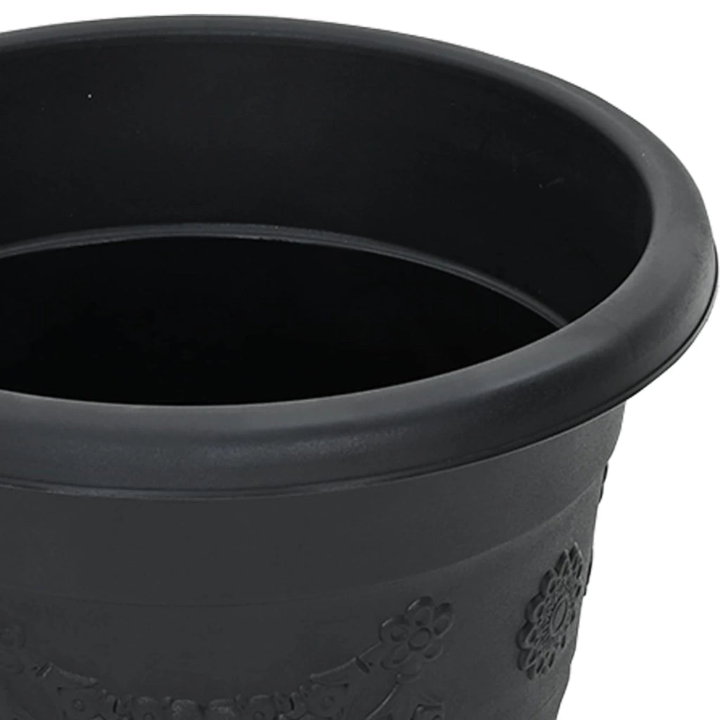 Vasi per Piante 6 pcs Nero Ø 22 x 18 cm Plastica 3403275