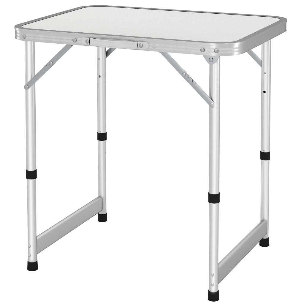 Tavolo Pieghevole da Giardino ¨C Minimal ¨C Bianco, Aluminium, MDF, 70x70x70