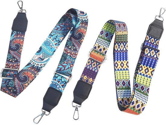 Fascetta da spalla boho regolabile - 87-145 cm - 2 pezzi - Colorata