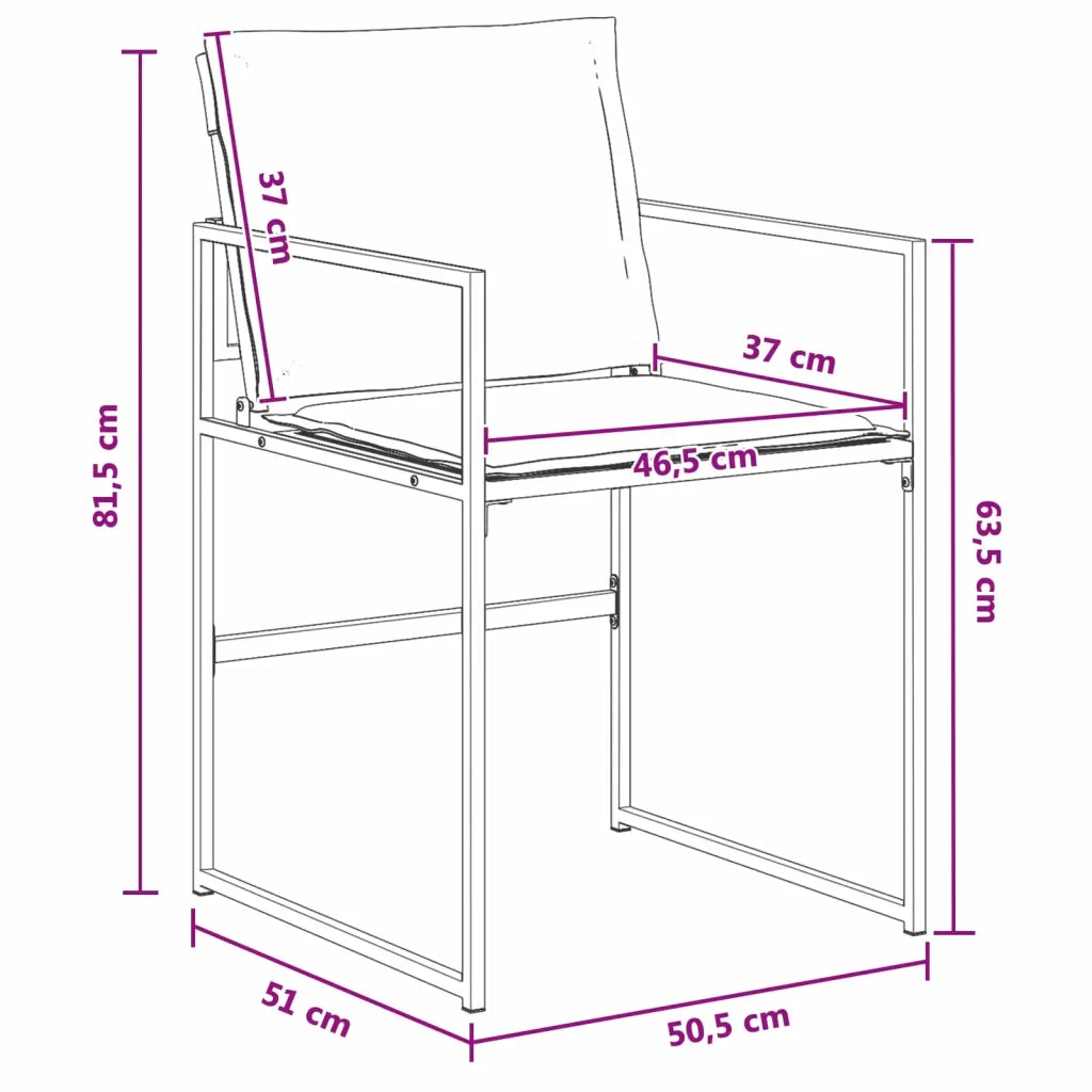 Set da Pranzo per Giardino 5 pcs Bianco e Grigio Chiaro 3448900