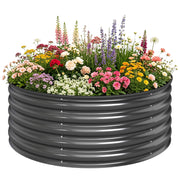 Cassone rialzato per giardino ¨C Xylo ¨C metallo zincato grigio antracite 120x120x43 cm