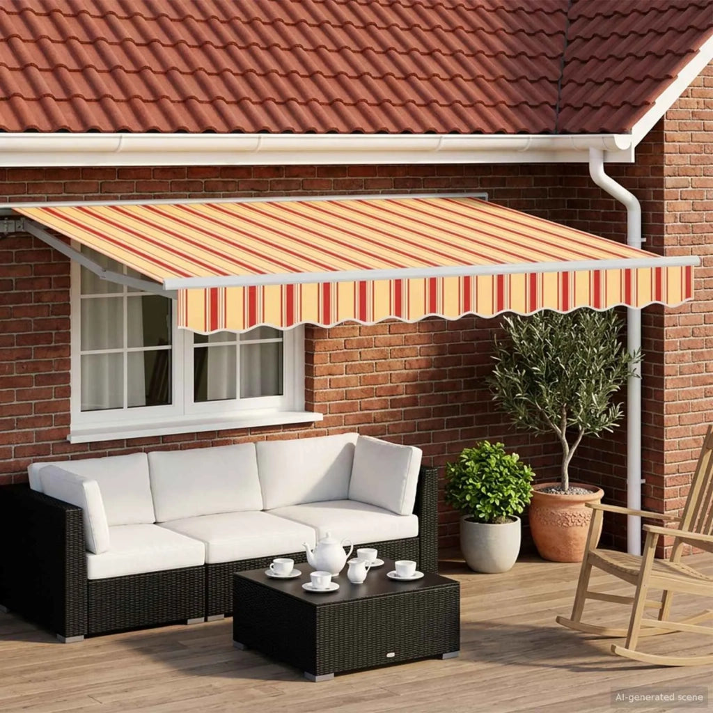 Cornice per Tenda Manuale con LED 3,5 x 2,5 m 3420599