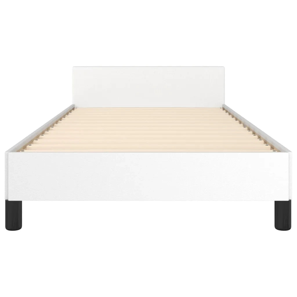 Giroletto con Testiera Bianco 80x200 cm in Similpelle