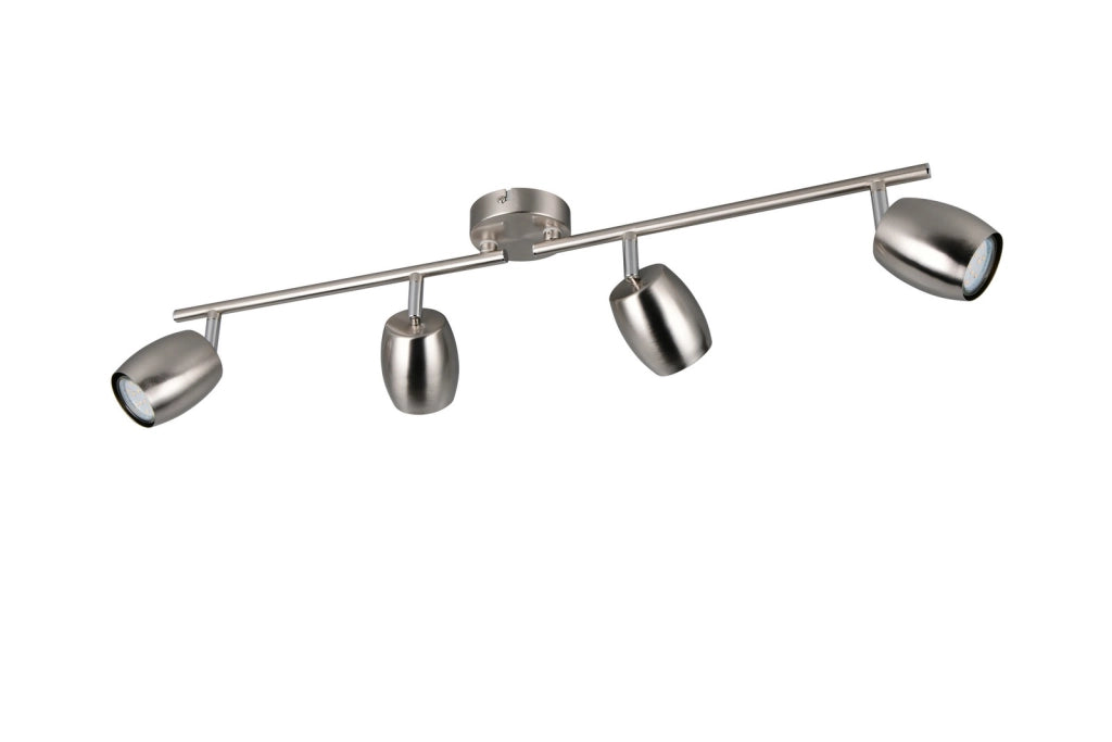 Plafoniera a binario 4xGU10 argento metallo NANCY RL