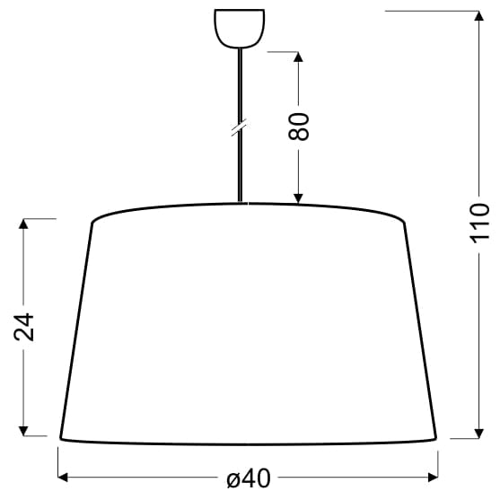 Lampada a sospensione Candellux Tiger Ø40 oro/nero E27