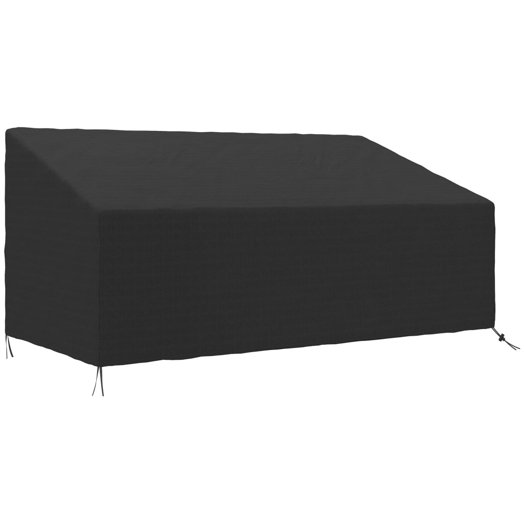 Copertura divano esterno impermeabile 3 posti ¨C Xylo ¨C tessuto Oxford 600D, 218x111x63/101 cm, nero