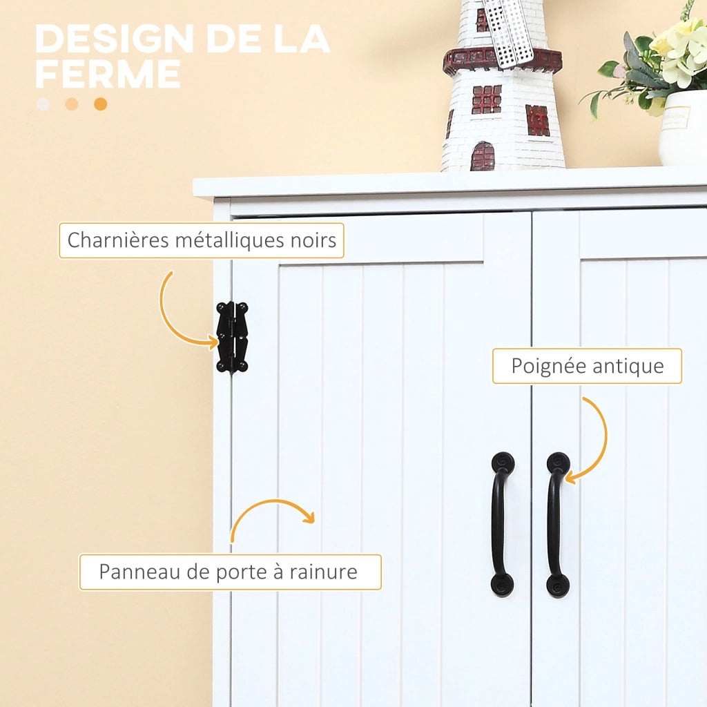 Armadio da cucina ¨C zephmum ¨C bianco 2 ante 3 ripiani