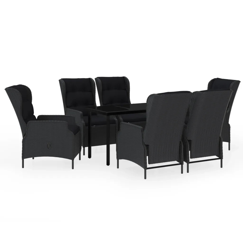 Set da Pranzo da Giardino 7 pz Grigio Scuro 3099640