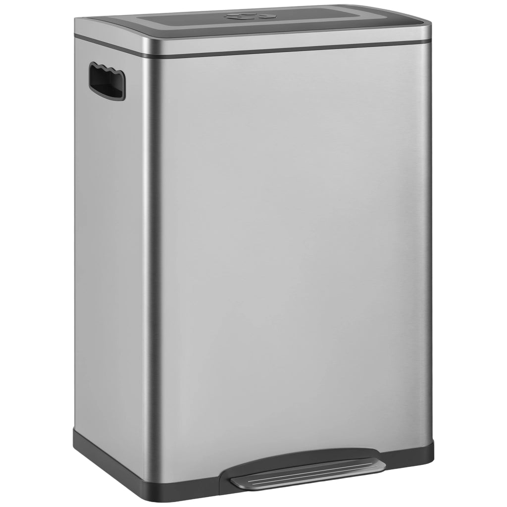 Bidoni per Rifiuti ¨C Minimal ¨C Acciaio Inox, 40 L, Argento