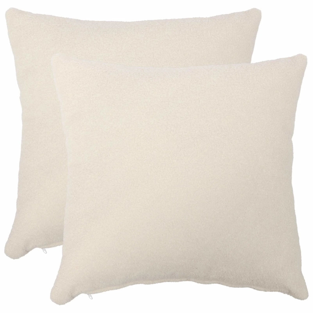 Federa 2 pcs HEERLEN Crema 35 x 35 cm Bouclé 908099