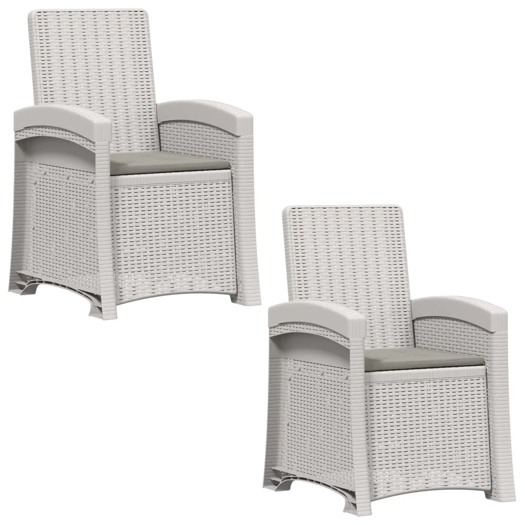 Sedia da giardino reclinabile effetto rattan 2 pcs 8012027