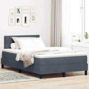 Letto a molle con materasso Grigio scuro 120 x 190 cm Velluto 3339225