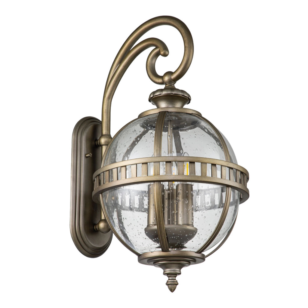 Applique esterna Halleron Kichler bronzo E14 IP44 3x40W