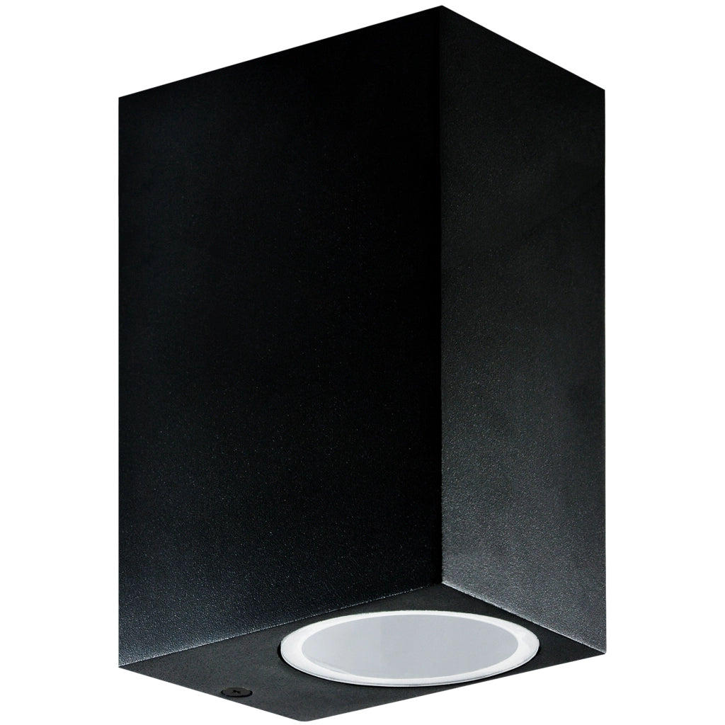 Applique esterna Polux Boston nera 2xGU10 su/giù IP44