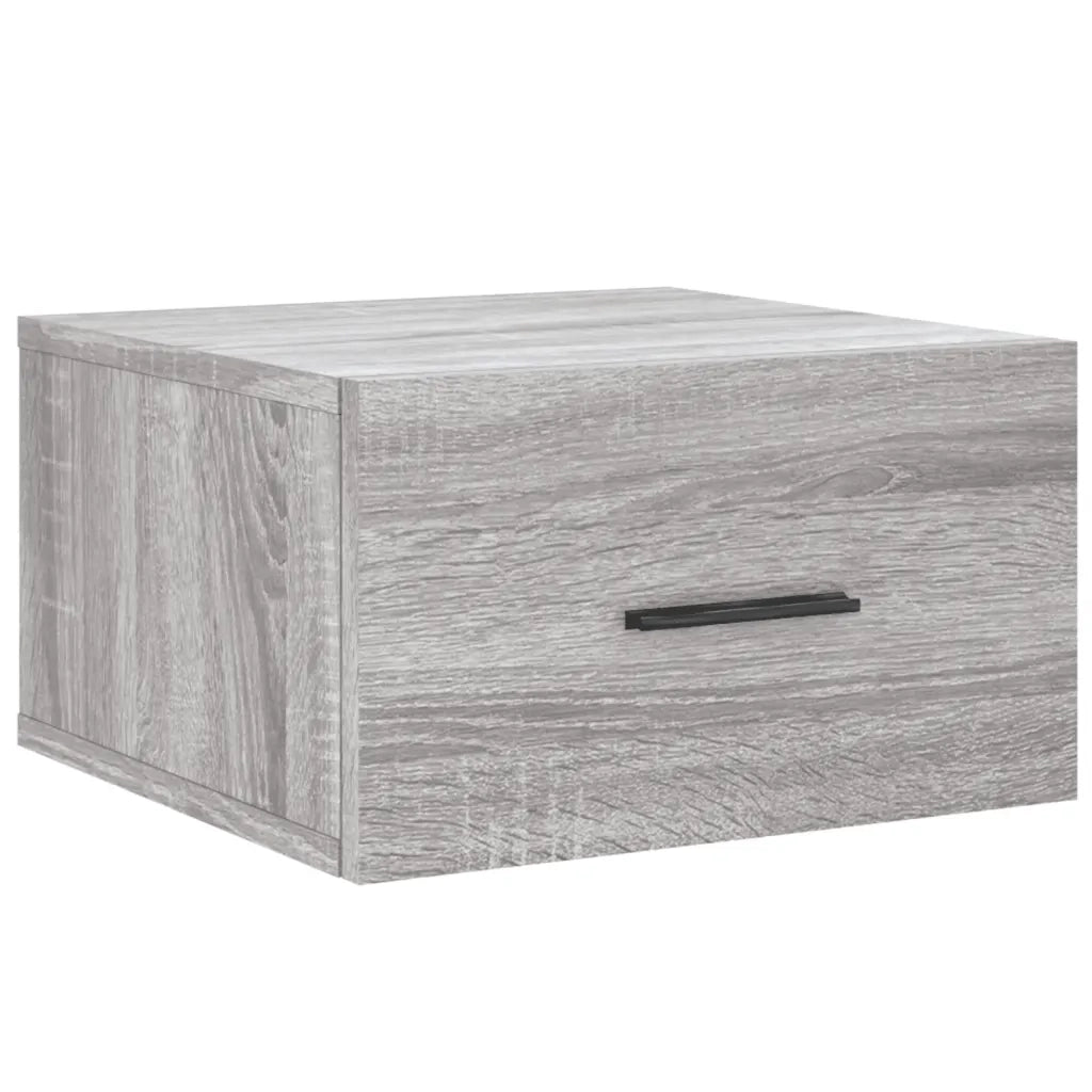 Comodino | Armadio da Notte | Mobiletto da notte a Muro Grigio Sonoma 35x35x20 cm