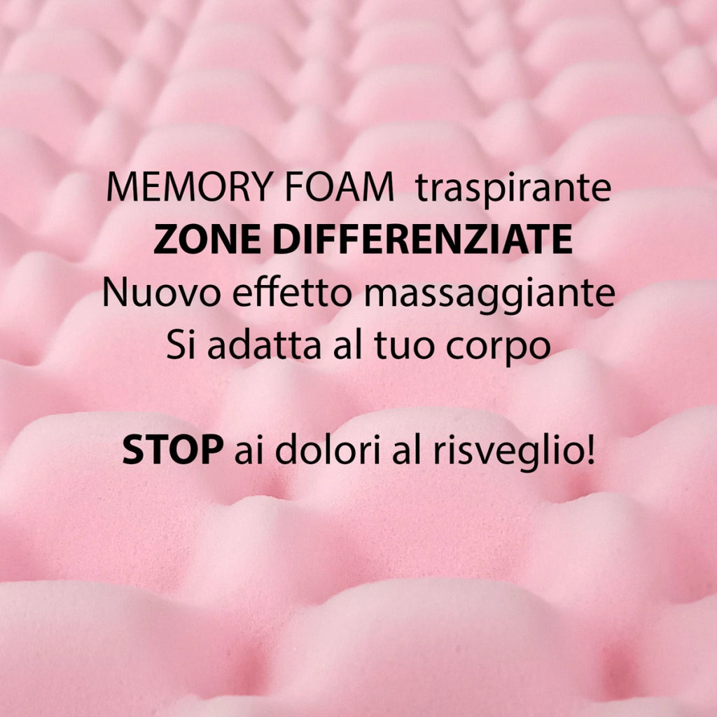 Topper MEMORY + Topper rigido ORTOPEDICO ALTO 8 cm | TOPPER MEMORY e RIGIDO matrimoniale 165X195 Cm | Topper senza tessuto di rivestimento CAPOVOLGIBILE- MOD. DUAL H8