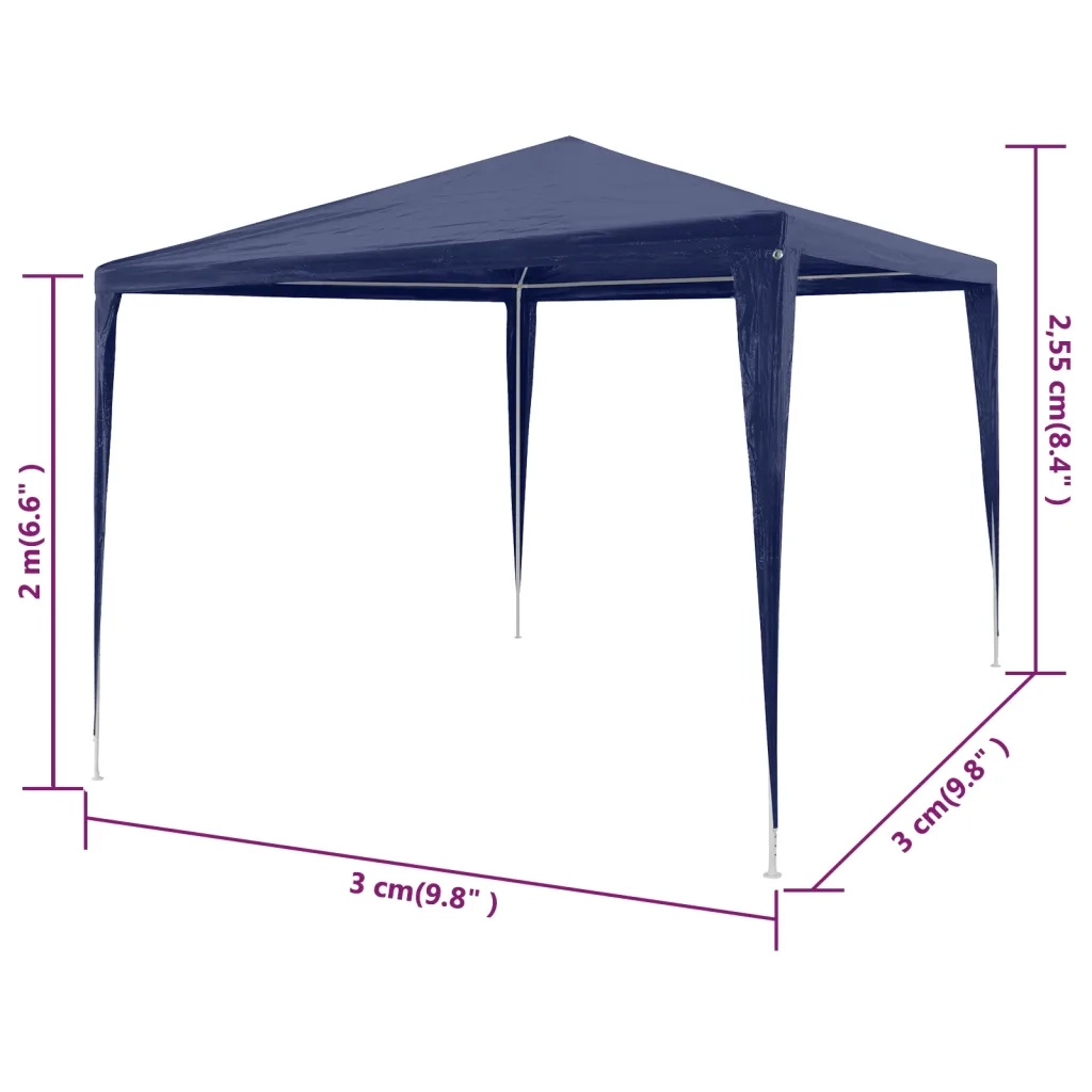 Gazebo da Esterno-Tenda per Feste 3 x 3 Blu