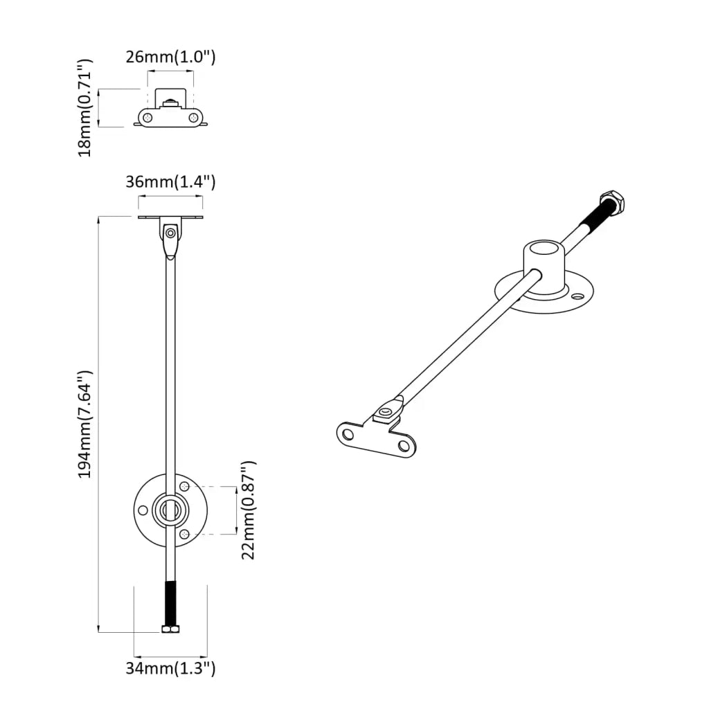 Cerniera a supporto per coperchio 12 pcs Argento Ferro 864845